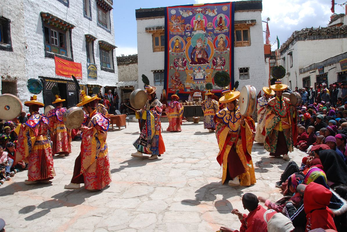 Mustang Lo Manthang Tiji Festival Day 2 03-1 Dorje Jono And Peacock Dancers